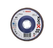 Lāpstveida slīpēšanas disks Bosch 2608619207; 115 mm; K80; X-Lock