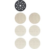 Slīpēšanas siets Bosch M480; 125 mm; P80/120/180; 7 gab.