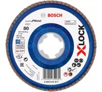 Lāpstveida slīpēšanas disks Bosch X551; 125 mm; K80
