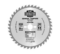 Griešanas disks kokam CMT K25060M; 250x30 mm; Z60; 15°