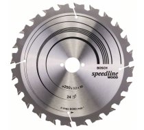 Griešanas disks kokam Bosch SPEEDLINE WOOD; 250x3,2x30,0 mm; Z24; 15°
