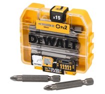 Skrūvgriežu uzgaļu komplekts DeWalt DT7912-QZ; PZ2; 50 mm; 15 gab.