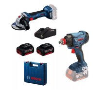 Instrumentu komplekts Bosch 0615990N1U (GDX 180-LI + GWS 180-LI); 18V; 2x4,0 Ah akum.