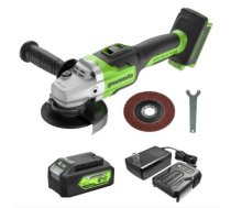 Leņķa slīpmašīna Greenworks GD24AGK4; 24 V; 1x4,0 Ah akum.