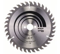 Griešanas disks kokam Bosch OPTILINE WOOD; 160x2,6x20,0 mm; Z36; 15°