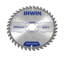 Griešanas disks kokam Irwin; 190x2,5x30,0 mm; Z40