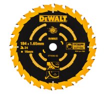 Griešanas disks kokam DeWalt Extreme; 184x1,65x16,0 mm; Z24; 5°