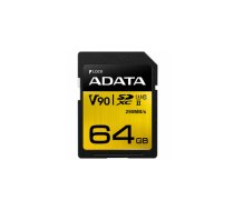 Atmiņas kartes ADATA  Premier ONE UHS-II U3 64 GB, SDXC, Flash memory class 10 | ASDX64GUII3CL10-C  | 4712366968714