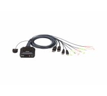 Aten   USB DisplayPort Cable with Remote Port Selector CS22DP 2-Port KVM Switch | CS22DP-AT  | 4719264645525 | KVVATEPRZ0001