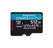 Atmiņas karte Kingston Canvas Go! Plus microSDXC 512GB | SDCG3/512GBSP  | 740617301380