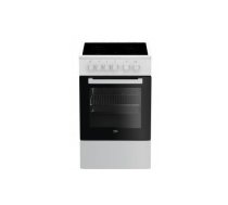 Beko FSS57000GW cooker Freestanding cooker Ceramic Black, White A | FSS57000GW  | 8690842117763 | AGDBEKKWS0089