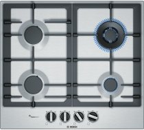 Bosch Serie 6 PCH6A5B90 hob Stainless steel Built-in 60 cm Gas 4 zone(s) | PCH6A5B90  | 4242002839592 | AGDBOSPGZ0191