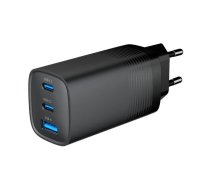 Lādētājs Gembird 3-port 65W GaN USB PowerDelivery fast Charger Black | TA-UC-PDQC65-01-BK  | 8716309128650