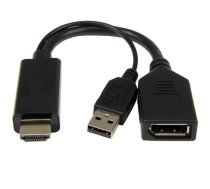 Gembird Active 4K HDMI to DisplayPort Adapter Black | A-HDMIM-DPF-01  | 8716309121484