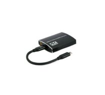 Adapteris Gembird USB-C Type-C Male - 2 x HDMI Female 4K Black | A-CM-HDMIF2-01  | 8716309124447