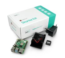 JustPi StarterKit with Raspberry Pi 4B WiFi 8GB RAM + 32GB microSD + accessories - case with two fans | RPI-16850  | 5903351242714