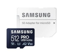 Atmiņas karte Samsung MicroSDXC 512GB PRO Ultimate with Adapter | MB-MY512SA/WW  | 8806094957228