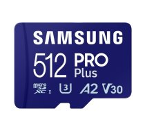 Atmiņas karte Samsung Pro Plus microSD 512GB ar SD adapteri (2023) | MB-MD512SA/EU  | 8806094780550