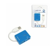 Rūteris Logilink  USB 2.0 Hub 4-Port, Smile, Blue | UA0136  | 4052792007817