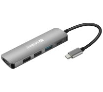 Sandberg 136-32 USB-C Dock HDMI+3xUSB+PD 100W | T-MLX54798  | 5705730136320