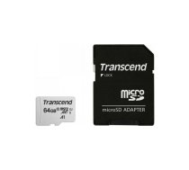 MEMORY MICRO SDXC 64GB W/ADAPT/UHS-I TS64GUSD300S-A TRANSCEND | TS64GUSD300S-A  | 760557842088