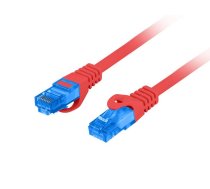 LANBERG PATCHCORD S/FTP CAT.6A 0.5M RED LSZH