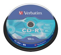 1x10 Verbatim CD-R 80 / 700MB 52x Speed Extra Protection CB