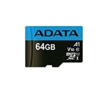 Card memory ADATA PREMIER AUSDX64GUICL10A1-RA1 (64GB; Class 10; Adapter)