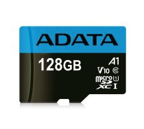 Card memory with adapter ADATA Premier AUSDX128GUICL10A1-RA1 (128GB; Class 10; + adapter)