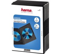 1x5 Hama DVD-Double Jewel Case black                      51294