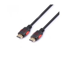 Reekin HDMI Cable - 50 Meter - FULL HD 4K Black/Red (High Speed w. Eth.)