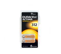 Duracell Battery Zinc Air 312 1.45V Blister (6-Pack)