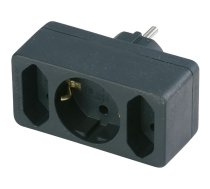 REV transition plug 2-fold + 1 Safety contact black