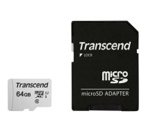 Transcend microSDXC 300S-A  64GB Class 10 UHS-I U1