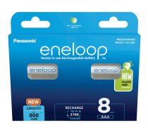 1x8 Panasonic Eneloop Micro AAA 800mAh Ni-MH        BK-4MCDE/8BE