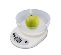 Esperanza EKS007 Kitchen scale with a bowl. White Electronic kitchen scale