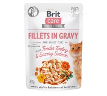 BRIT Care Fillets in Gravy turkey and salmon in sauce - wet cat food - 85 g