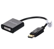 Lanberg AD-0007-BK video cable adapter 0.1 m DisplayPort DVI-D Black