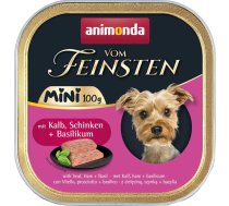 Animonda Vom Feinsten Adult Mini Veal, ham and basil - wet dog food - 100g