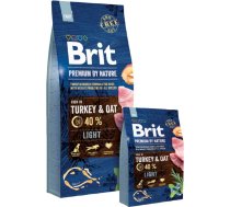 Brit Premium by Nature Light - dry dog food - Apple, Chicken, Corn, Turkey 15 kg 8595602526604