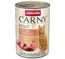 ANIMONDA Cat Carny Adult garša: vistas, tītara un pīles sirsniņas 400g x12