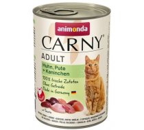 ANIMONDA Cat Carny Adult garša: vistas, tītara, truša 400g x18