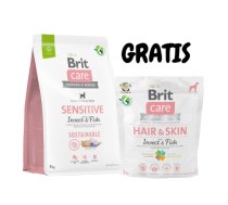 BRIT CARE Sustainable Sensitive Insect & Fish 3kg + Hair & Skin Insect & Fish 1kg GRATIS!