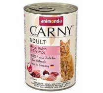 ANIMONDA Cat Carny Adult garša: liellopa, tītara un garneļu 400g x12