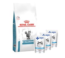 ROYAL CANIN Anallergenic Cat 4kg + ENZO VET Hipoalerģiski produkti kaķiem ar jēra gaļas želeju 3x100g