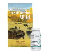 TASTE OF THE WILD High Prairie 12,2kg + LAB-V Immuno Hard - imunitātes stiprināšana suņiem un kaķiem 45 kapsulas