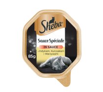 SHEBA® Sauce Speciale 85g ar tītaru, vistas gaļu un dārzeņiem - kaķu barība mērcē