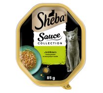 SHEBA® Sauce Speciale 85g ar trušiem, pīli un dārzeņiem - kaķu barība mērcē