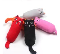 NUXIE® Plīša rotaļlieta kaķiem, pīkstoša + kaķu mētelis 15cm