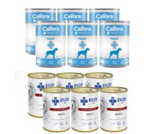 Calibra Veterinary Diets Dog Hepatic 6x400g + ENZO VET Hepatic suņu aknu slimībām 6x400g